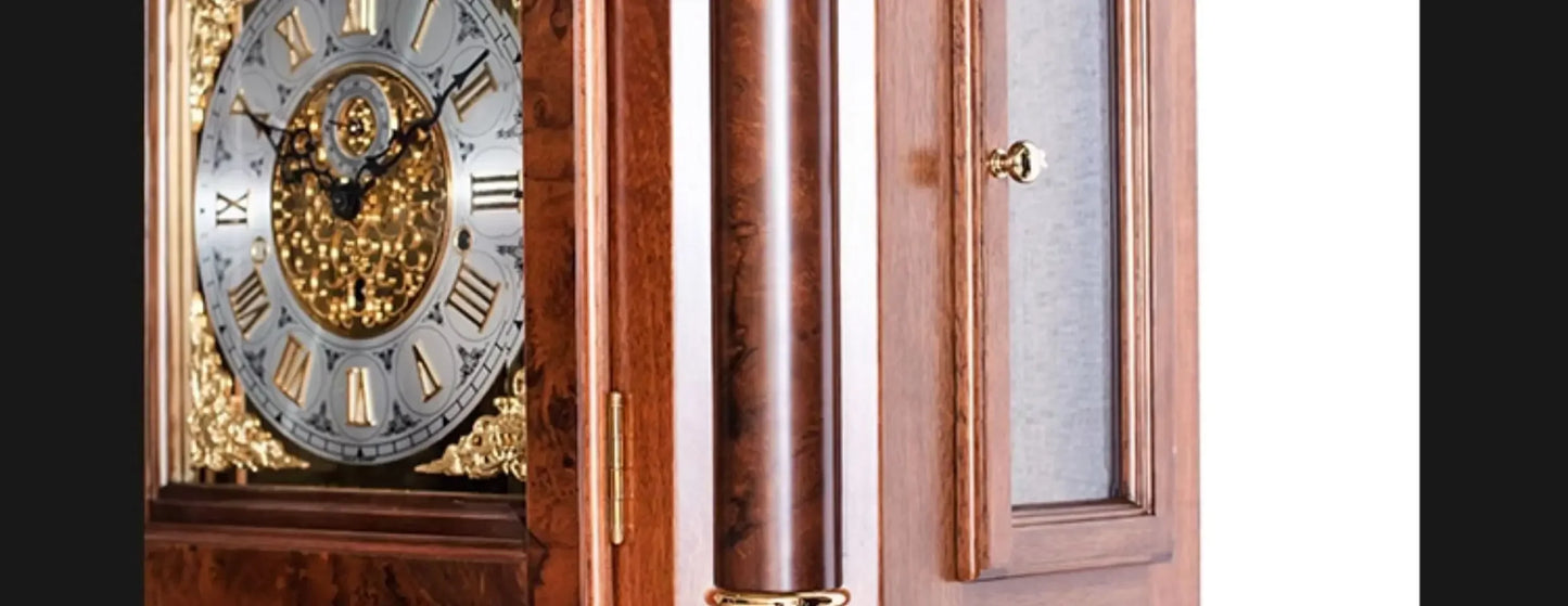 Vertical mechanical floor clock Living room European-style villa seat clock Chinese retro classical pendulum clock