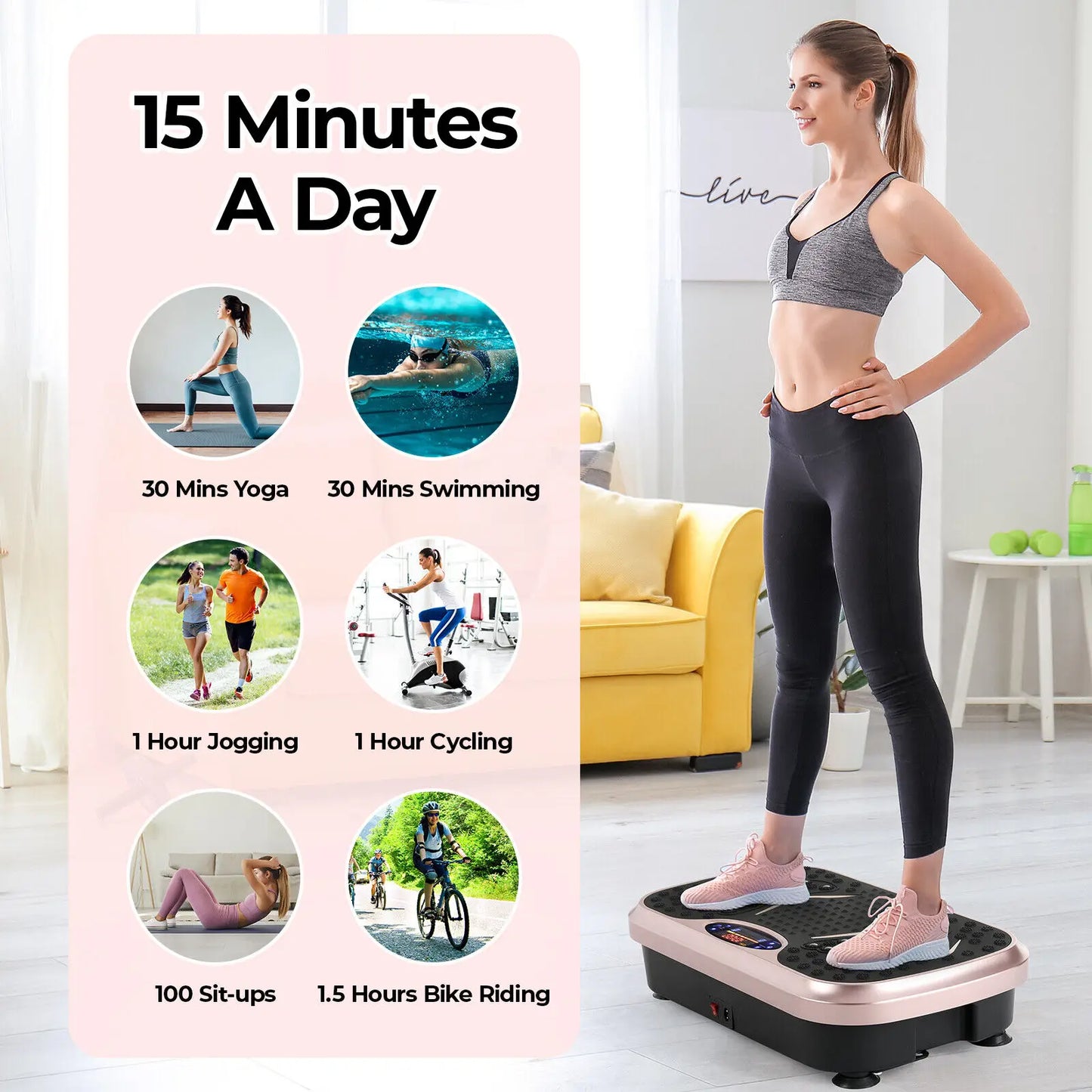 Vibration Plate Exercise Machine, Vibration Plate for Lymphatic Drainage,