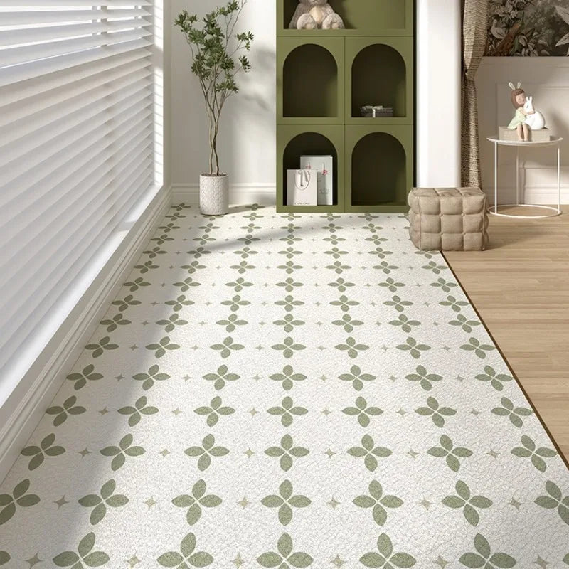 Balcony Rugs for Kitchen Waterproof Sunscreen Pvc Leather Floor Mat