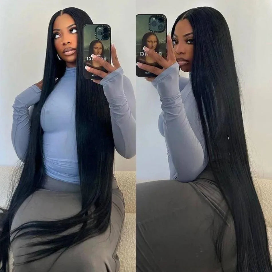 Straight Human Hair Wigs Frontal Wig Glu less