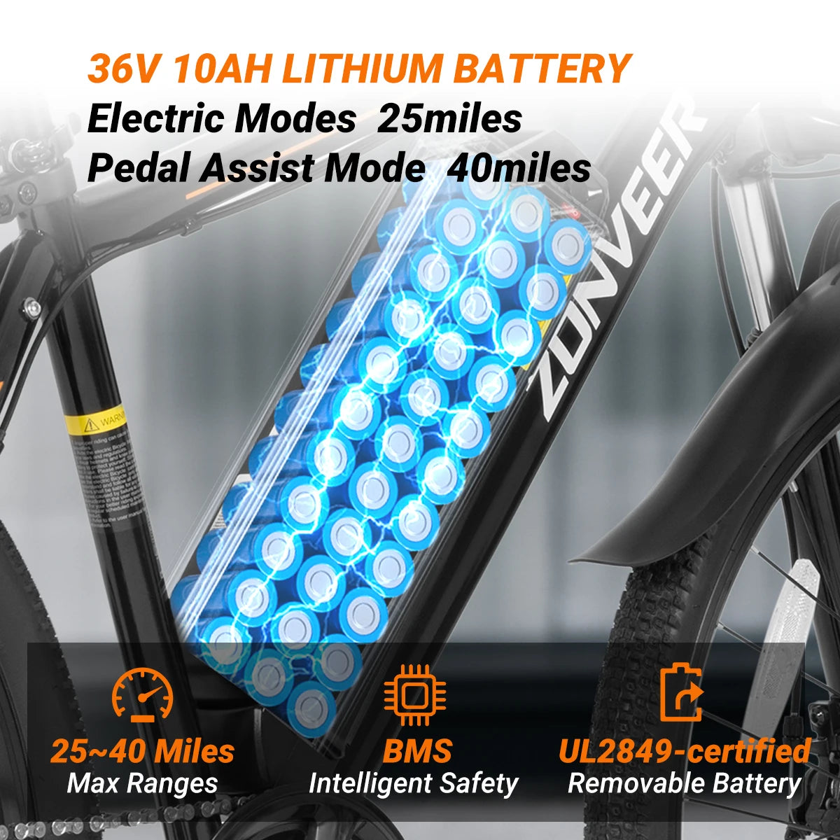 【1 Year Warranty】M26 Electric Bicycle 1000W Peak Motor 360WH