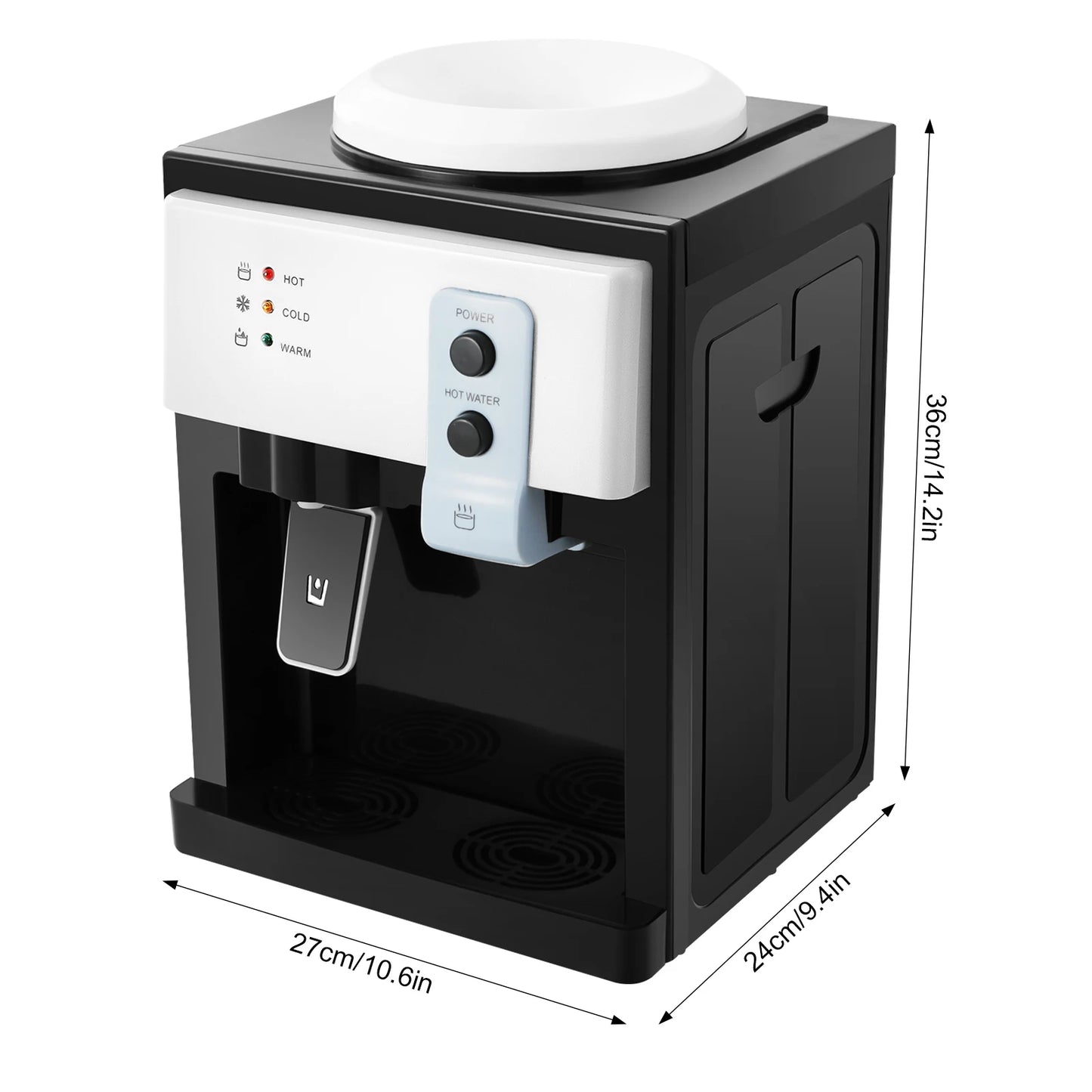 Electric Hot and Cold Water Cooler Dispenser  Desktop Top Loading