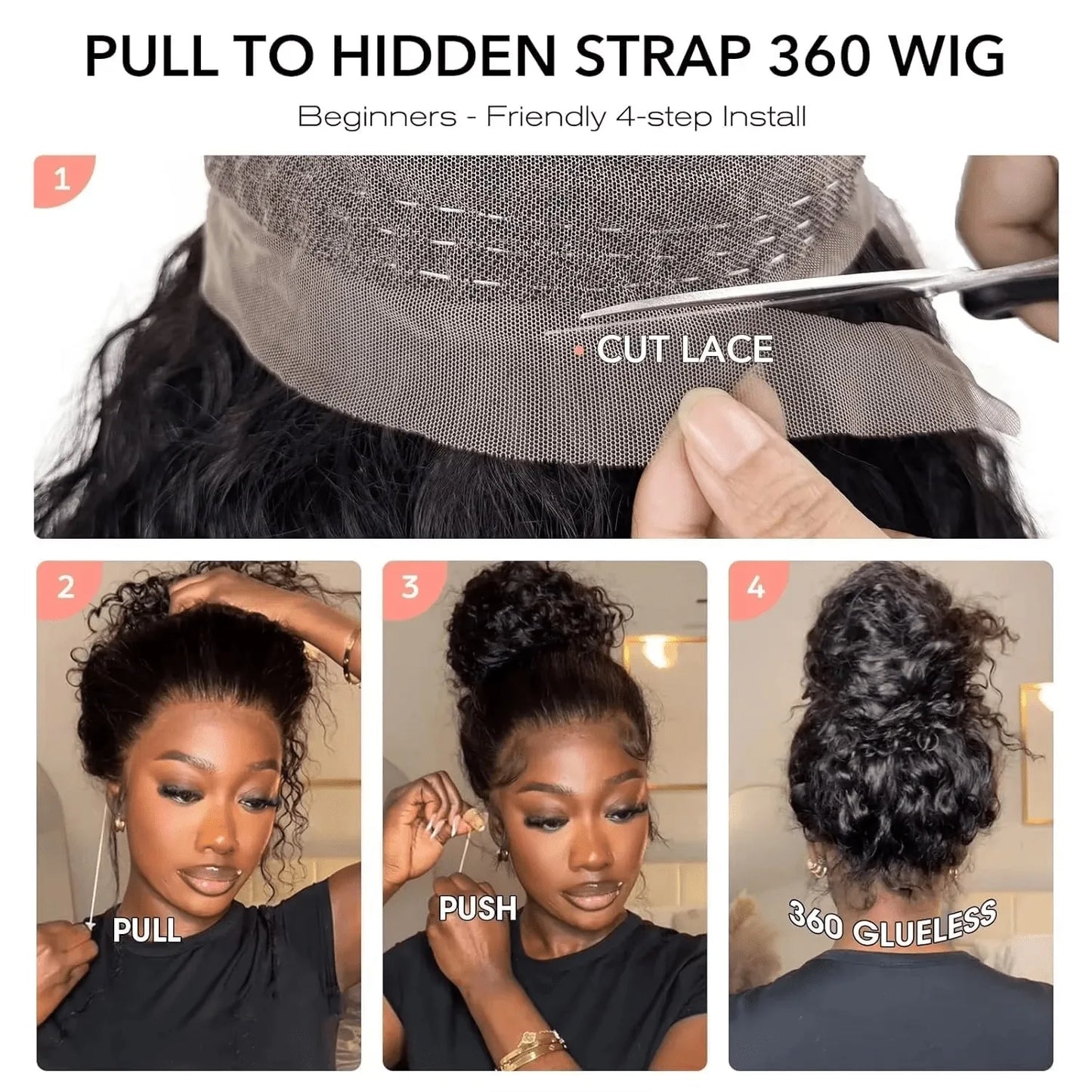 360 HD Full Lace Curly Wigs Human Hair Pre plucked 13x6 13x4 Lace Frontal Wig