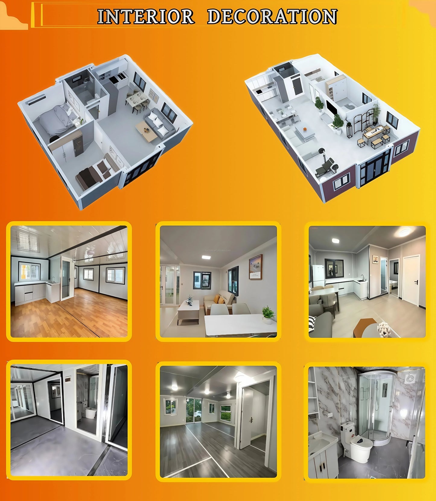 Customized 20ft 40ft Folding Prefab 2 Story Container House Luxury Expandable Container Houses Prefabricated Container Home