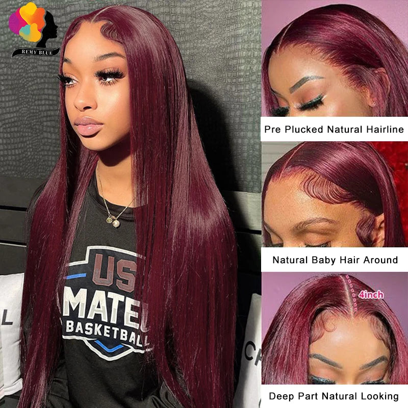 Straight Hair 13X6 Lace Frontal Wig  9Human Hair Wigs