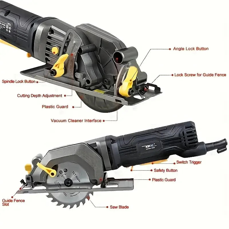 600W/705W Electric Power Tool Electric Mini Circular Saw With Laser