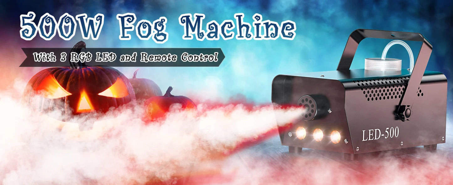 Smoke Machine Wireless Control Fog Machine RGB LED Stage Lighting