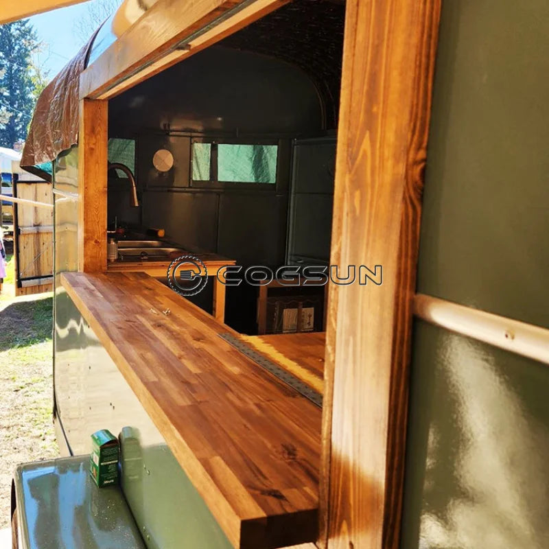 Mini Food Truck Trailer New Design Luxury Mobile Bar Trailer Portable Beverage Camper Trailer for Commercial Use