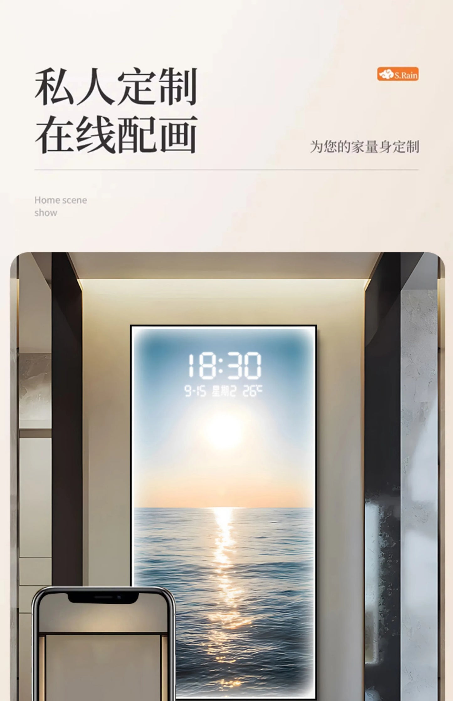 Modern Display Wall Watch Clock Premium Electronic Bedroom Luxury Wall Clock Large Classic