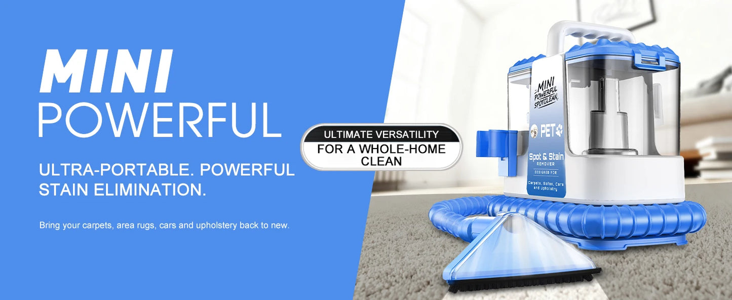 Carpet + Upholstery Cleaner Machine, 20Kpa Powerful Suction w/ 5 Cleaning Tools,