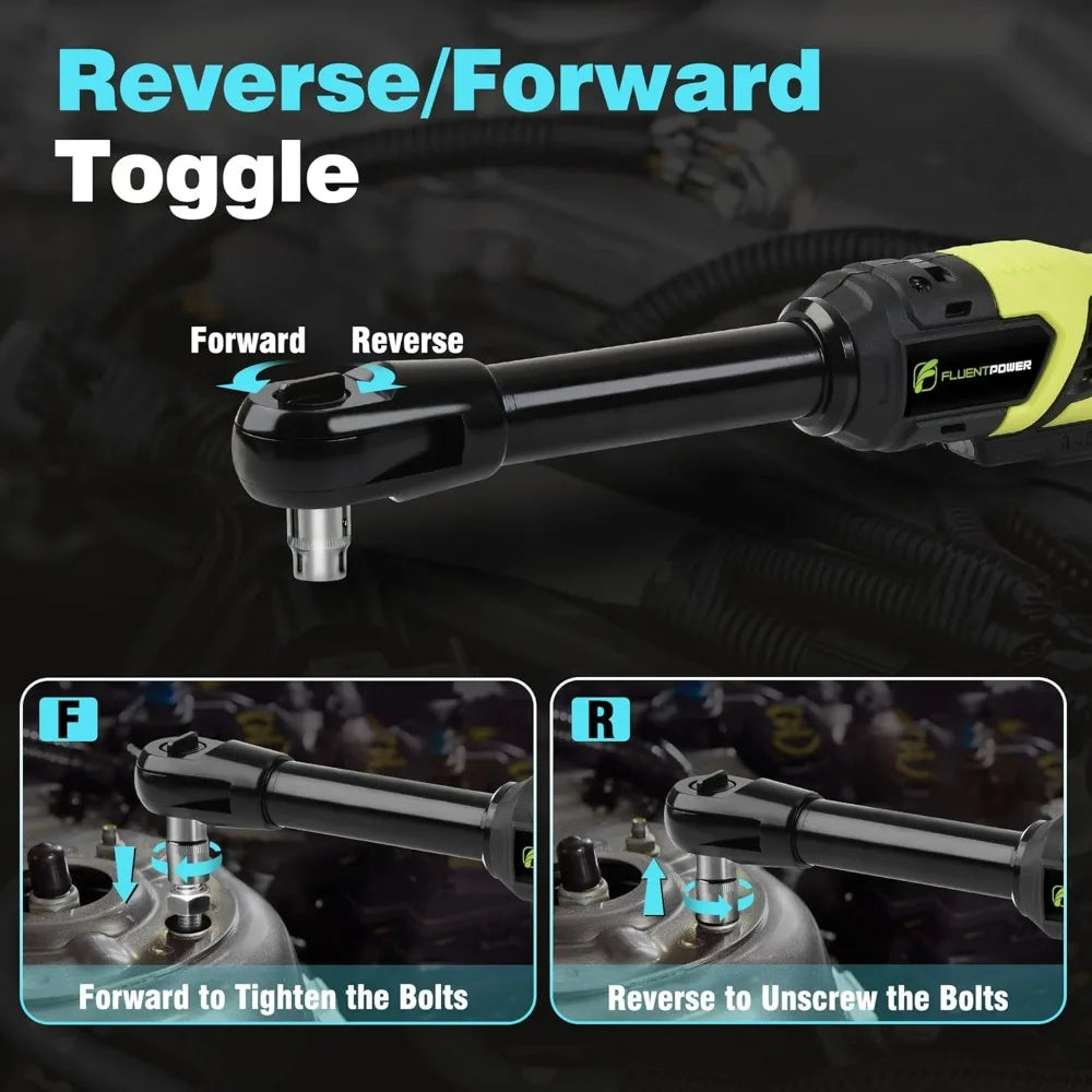 3/8" Cordless Electric Ratchet Wrench Set,