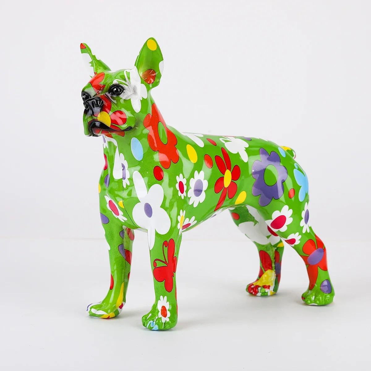 Simple Colorful Boston Terrier Small English  Pet Dog