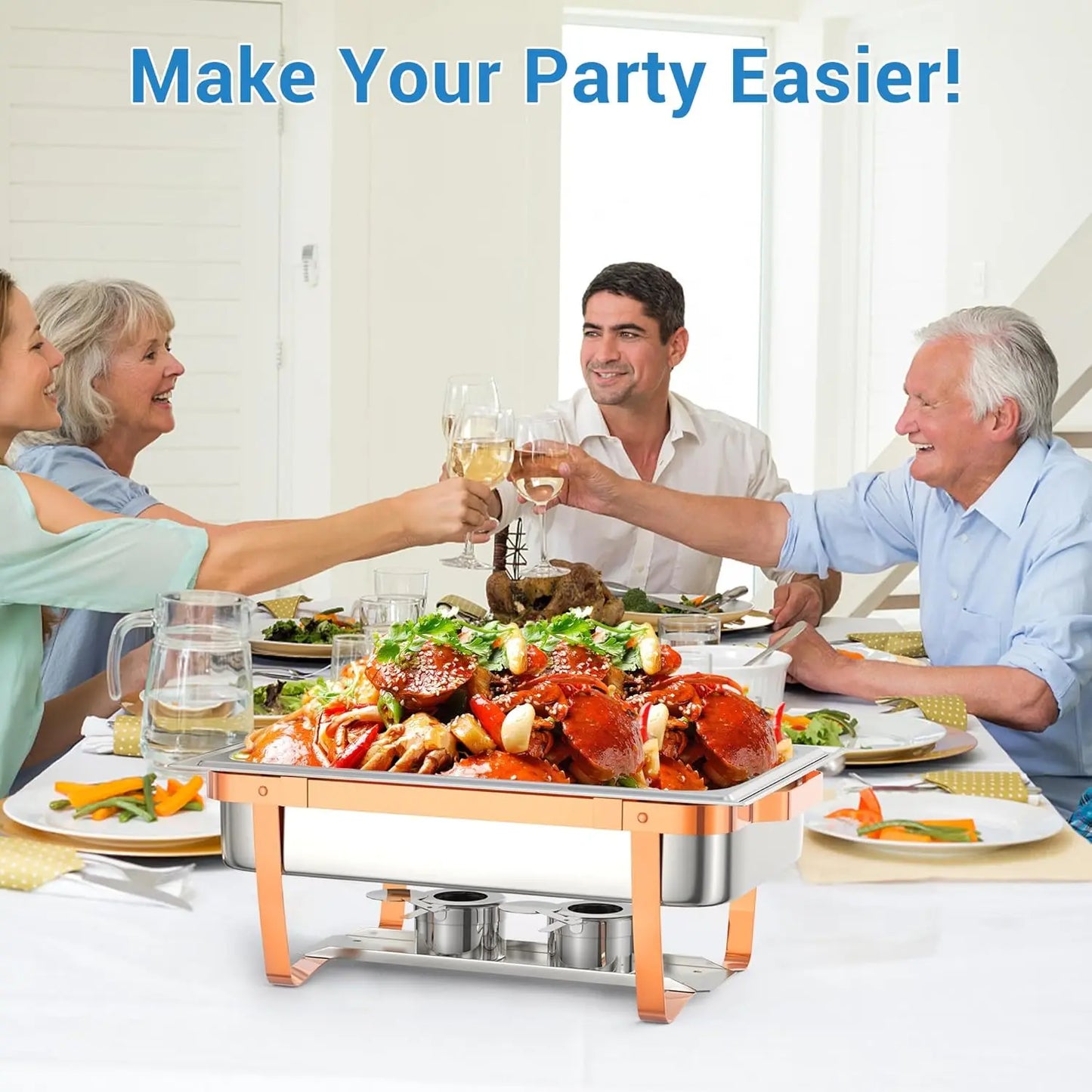 Buffet Stainless Steel Chafers and Buffet Warmers Sets,