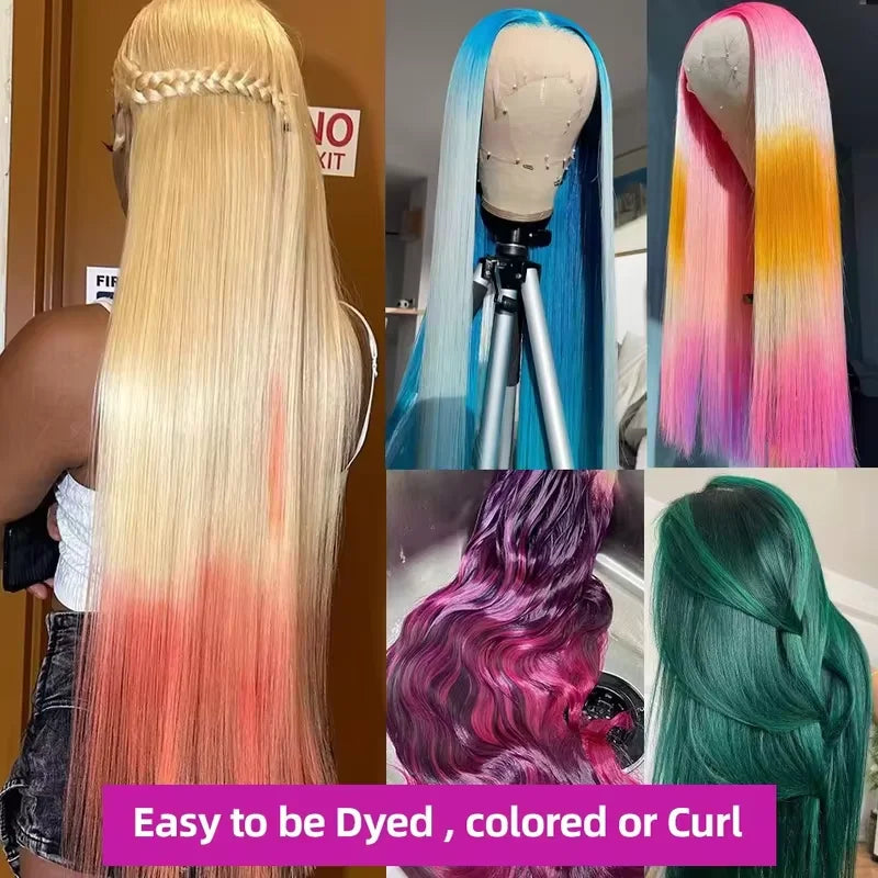 Long Inch 613 Human Hair Wig Blonde 613 Hd Lace Frontal Wig Straight Human Hair Wigs