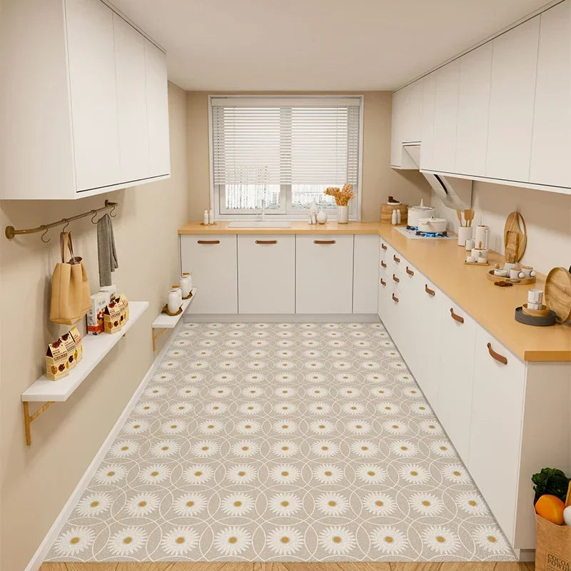 Kitchen Floor Mat Vinyl Carpet Pvc Leather Mats Waterproof Oil-proof
