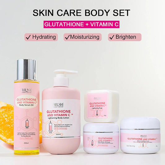 Skin Whitening Set, With Glutathione, Vitamin C, Shea Butter,