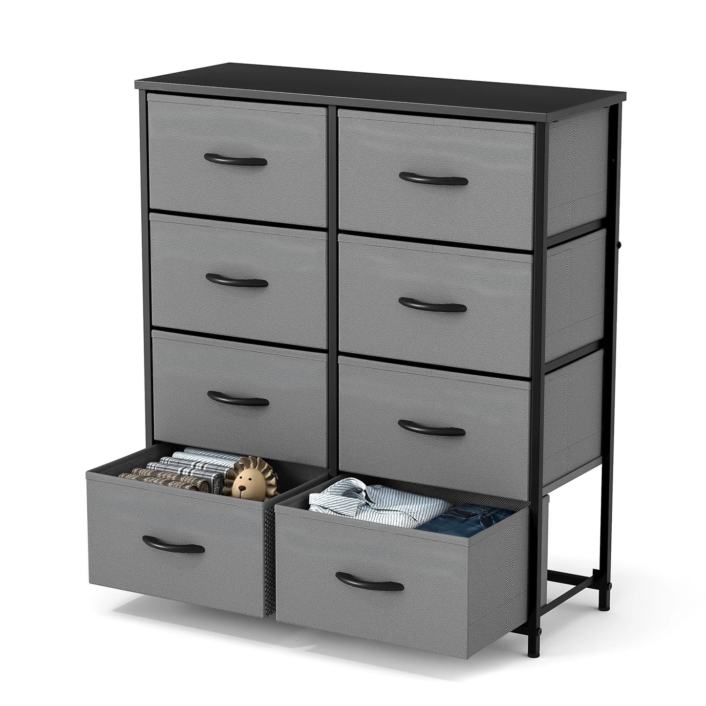 Bedroom With 8 Fabric Drawers Storage Cabinet Steel Frame Assembly