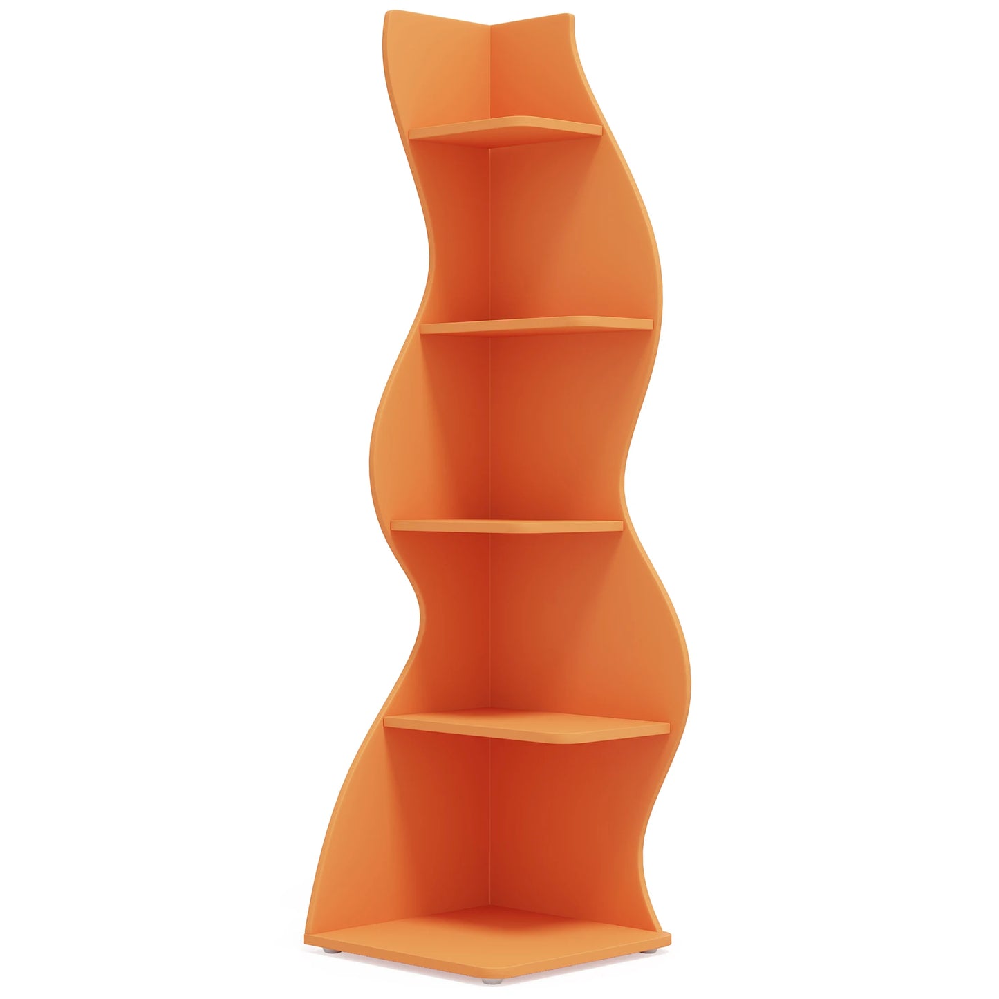 Corner Shelf, Modern 5-Tier Wall Corner Bookshelf,