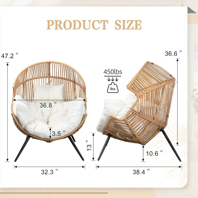 Outdoor-Indoor Wicker Egg Chair Chair