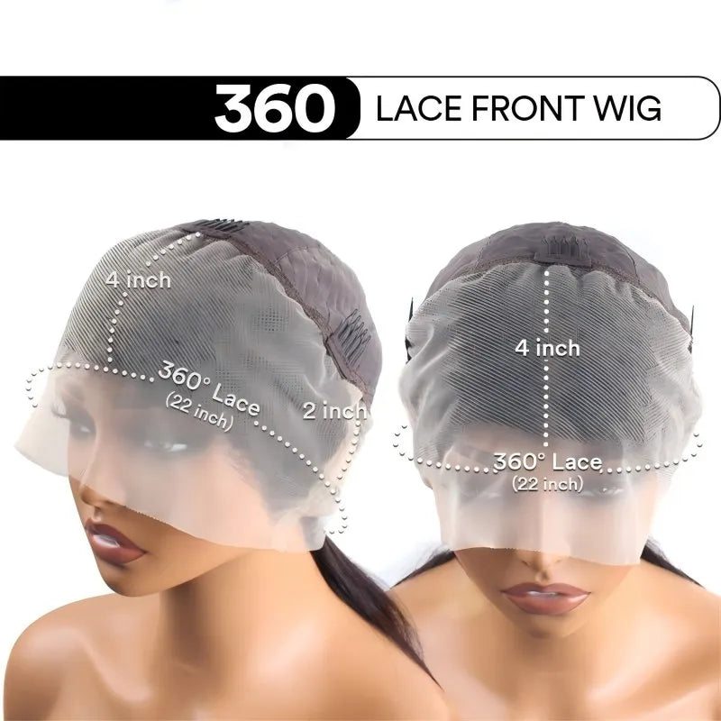 Straight Human Hair Wigs Frontal Wig Glu less