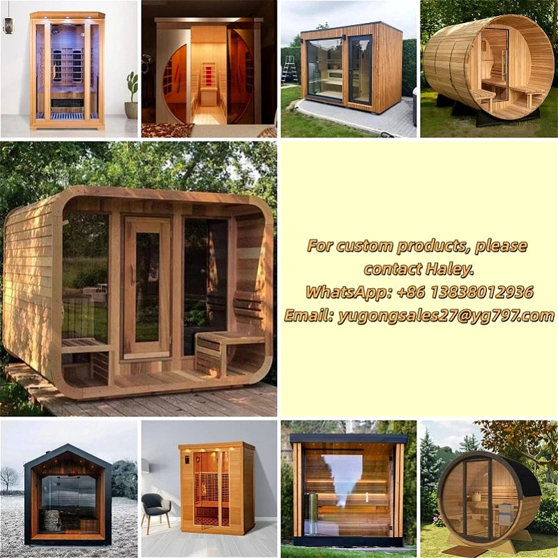 Mobile Sauna Infrared Steam Portable Cabin Home Spa House Indoor Outdoor Relaxation Heating Detox Equipment
