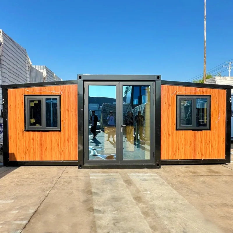 Portable Living Container Tiny House 20ft Foldable Prefab Mobile Modular Office Home Steel Frame Expandable