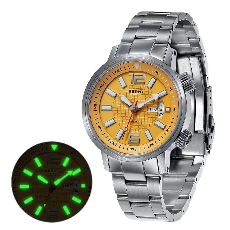 Diver Automatic Mechanical Watch for Men Super Luminous Waterproof Swimming Dive