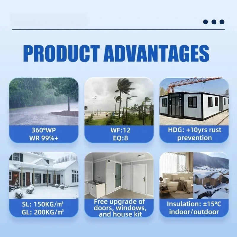 Container Shelter Foldable Prefabricated House for Camp Office Staff Accommodation and Guest Room Customized