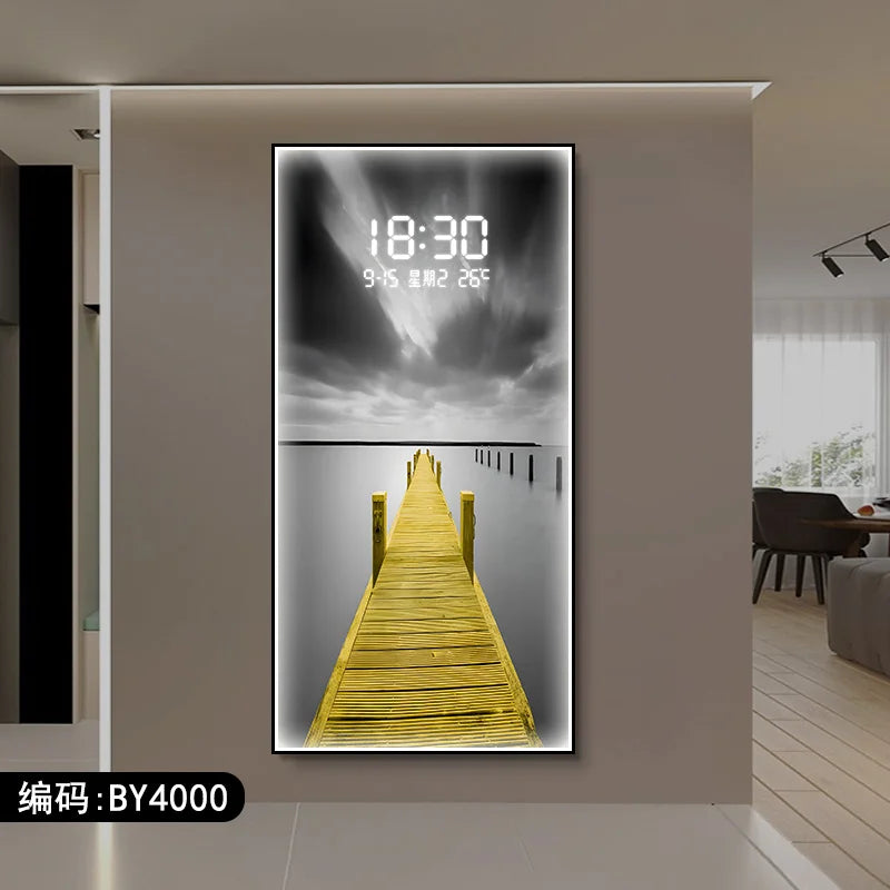 Modern Display Wall Watch Clock Premium Electronic Bedroom Luxury Wall Clock Large Classic