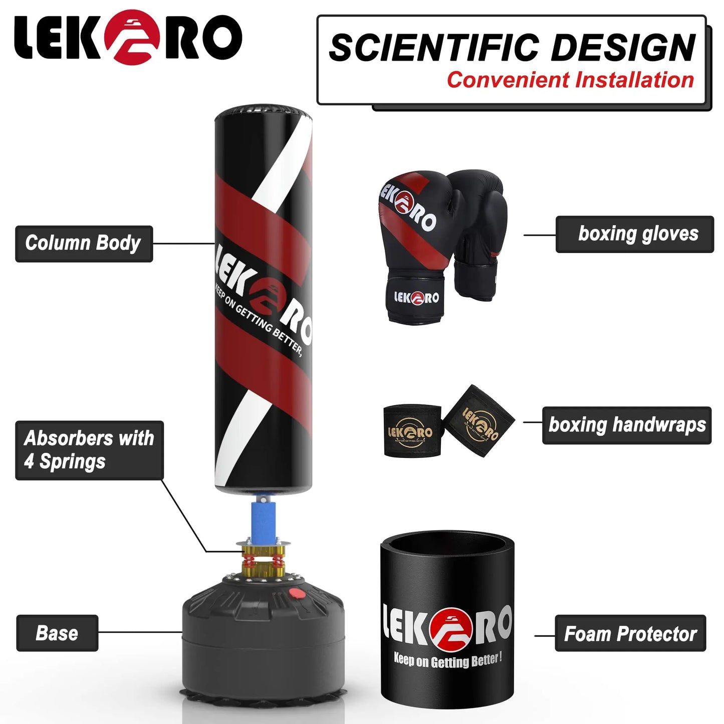 Boxing Column Tower Boxing Sandbag Standing Boxing Tower Punching Bag