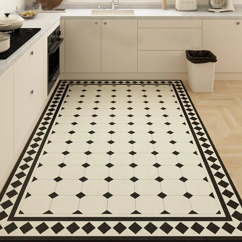 Kitchen Floor Mat Waterproof Large Carpet Pvc Leather Non-slip