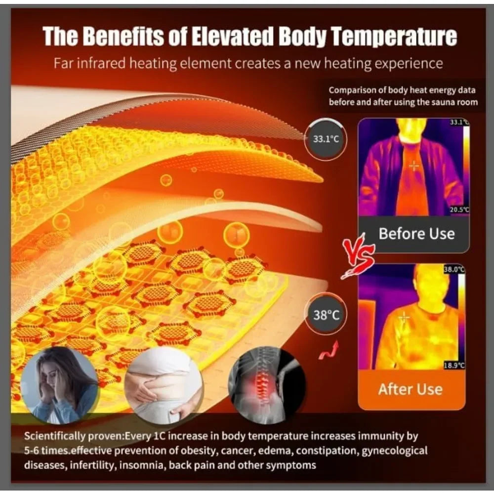 Far Infrared Sauna Home Saunas Room 800W/110V Low-EMF