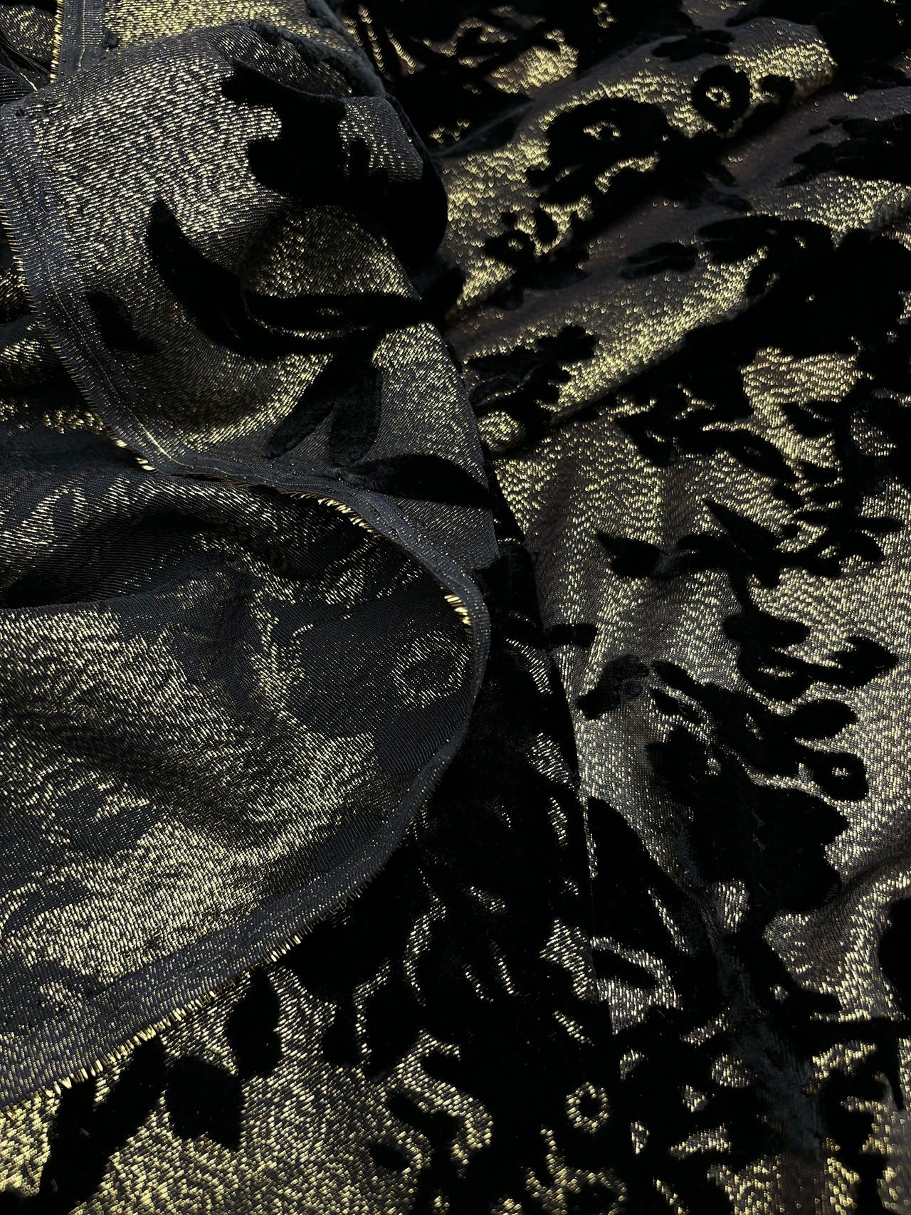 Flower Silk Velvet Silk Fabric Mulberry Burnt Flower Flocking Jacquard