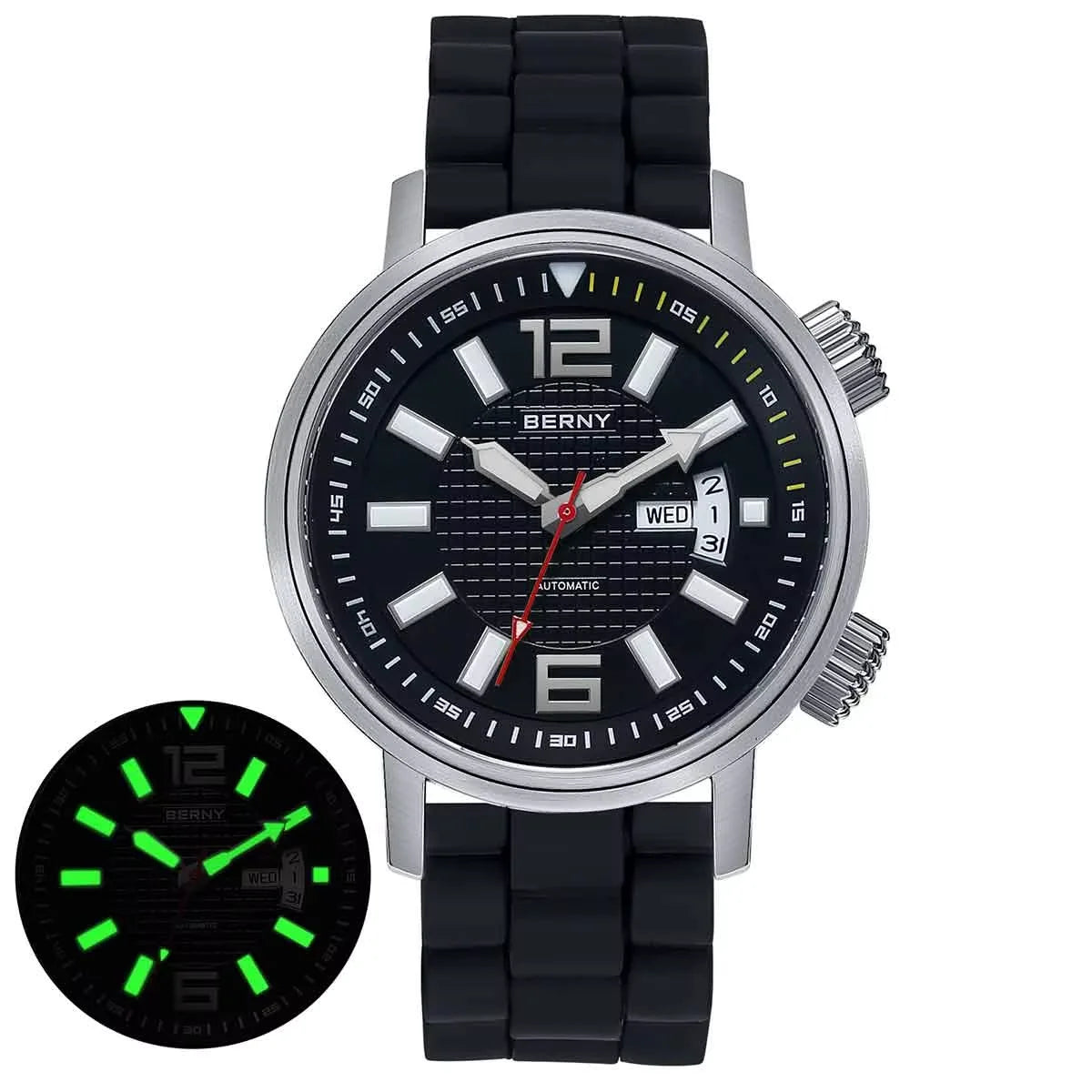 Diver Automatic Mechanical Watch for Men Super Luminous Waterproof Swimming Dive