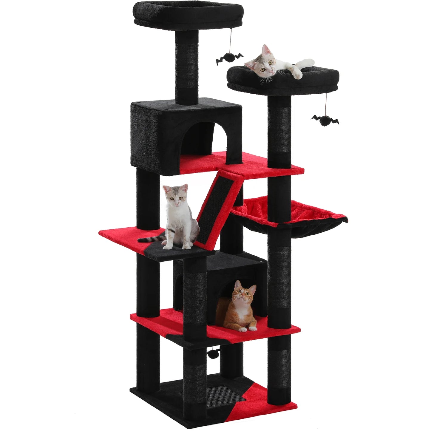 Large Cat Tree Tall Cat Tower for Indoor Cats Multi-Level Plush Cat Condo