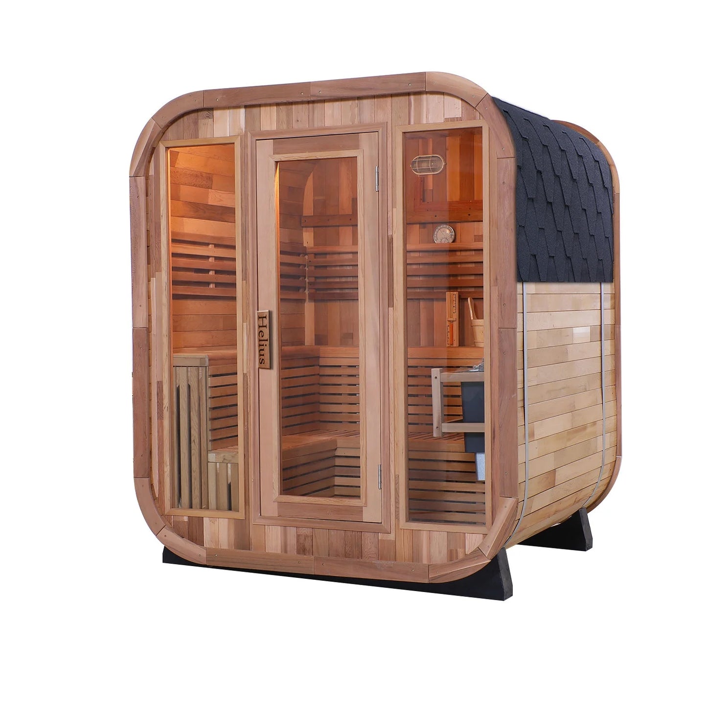 4-6 Persons Garden Sauna Room Outdoor Wooden Dome Sauna Spa Detox Relaxation