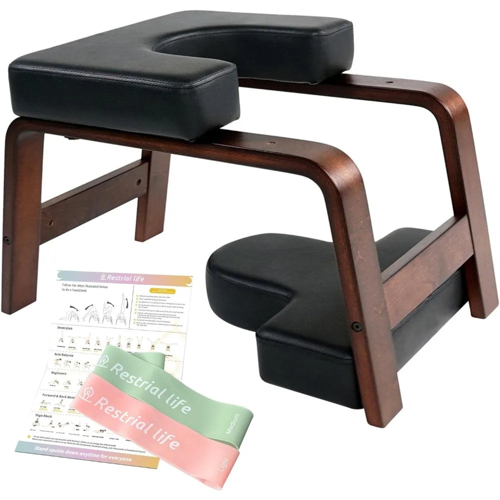 Stand Yoga Chair Wood and PU Pads   Relieve Fatigue