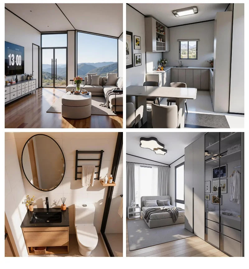 Prefab Houses Module Customized Outdoor Factory Container Home Foldable Tiny 2 3 4 Bedroom Living Container House 20Ft 40Ft