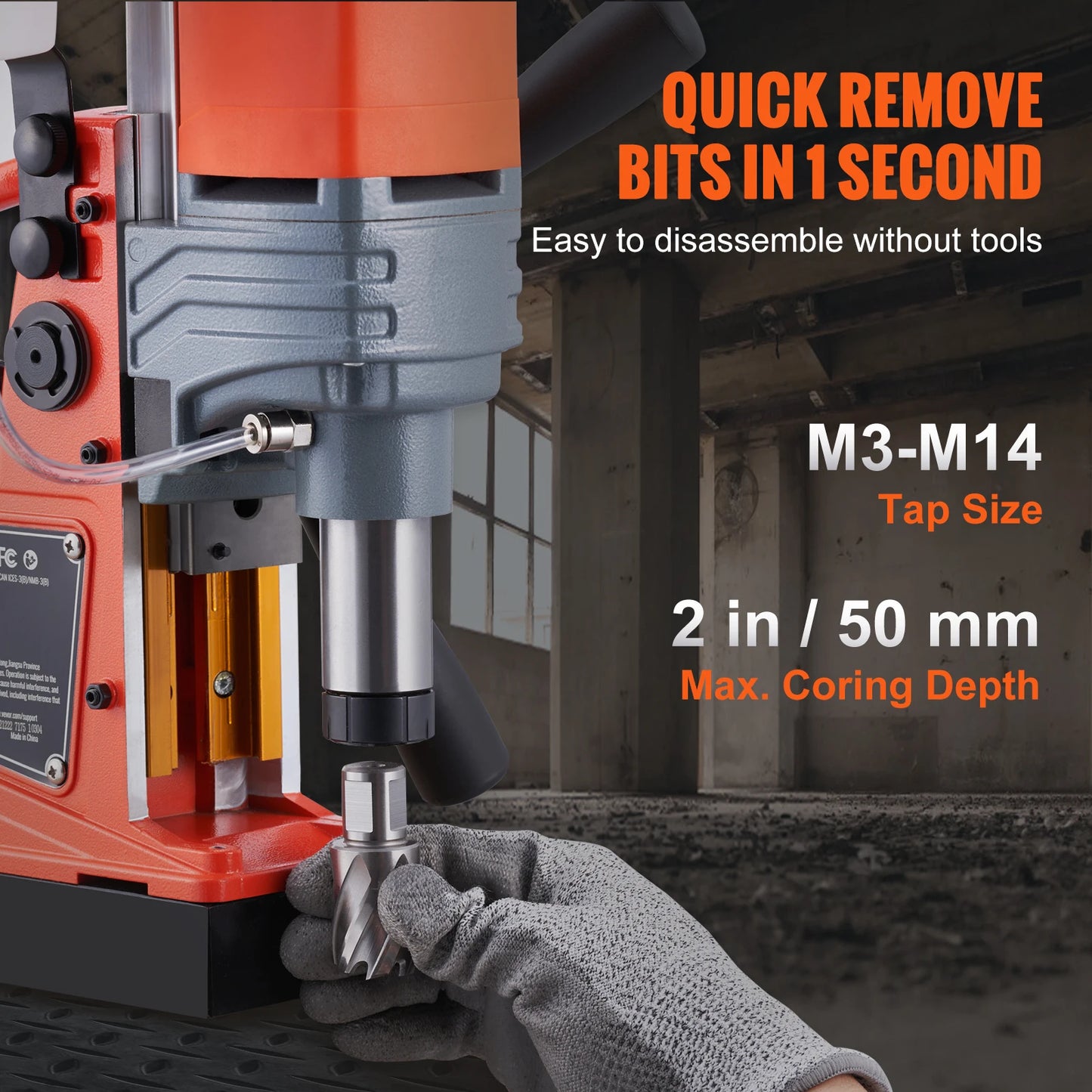 1300W 1400W 2" Electric Drilling Machine Magnetic Drill Boring