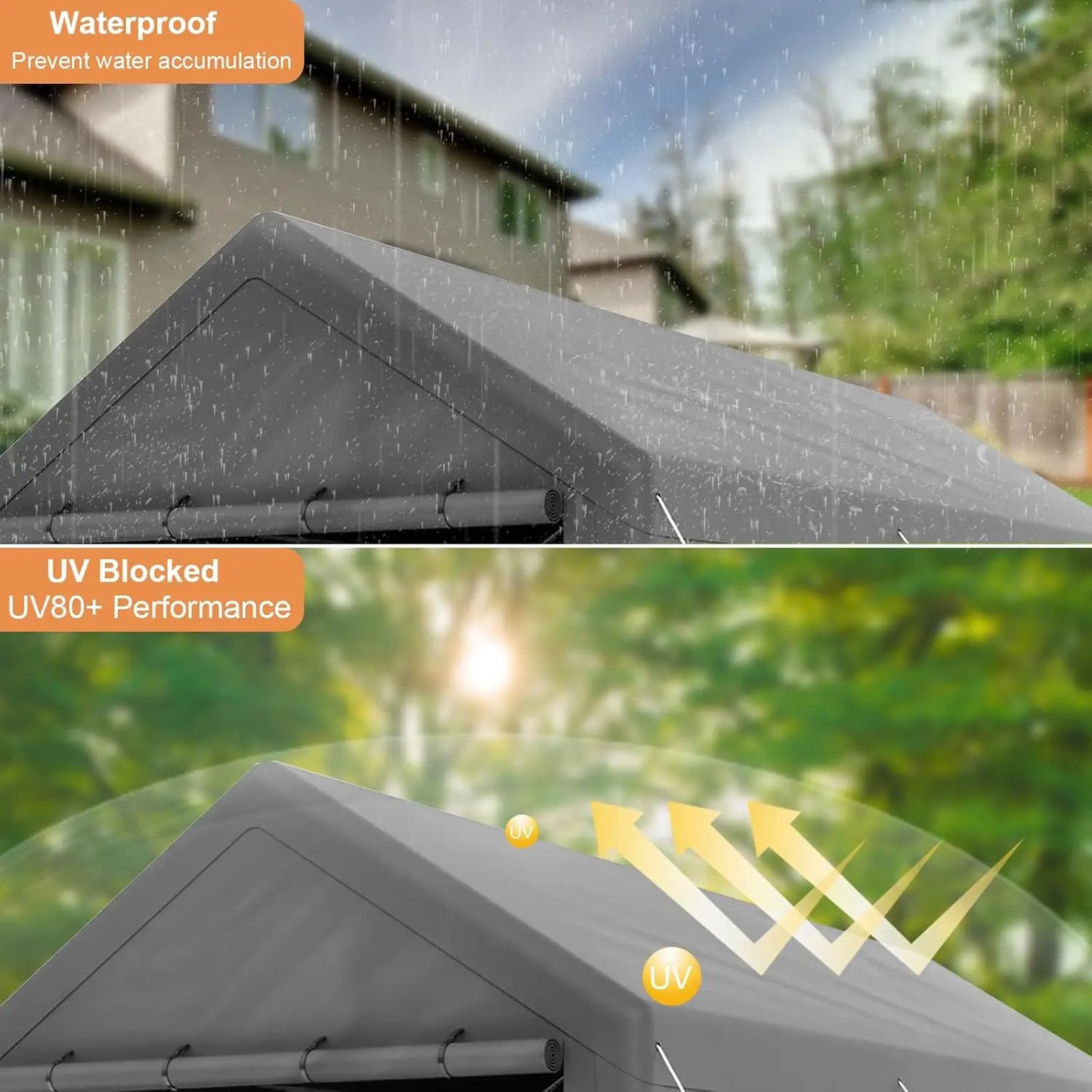 Carport 10x20 Ft Heavy Duty Canopy Steel Canopy Storage S