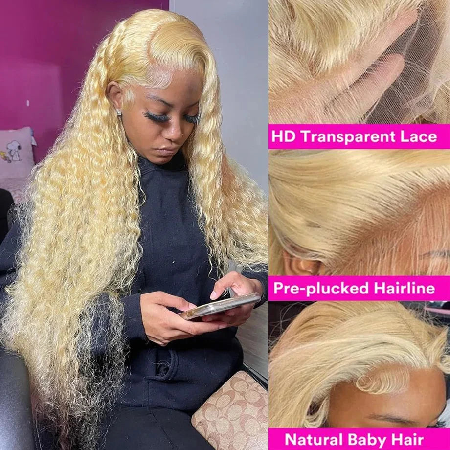 Blonde 613 Lace Front Wigs 13x6 Hd Lace Wig 200% Density