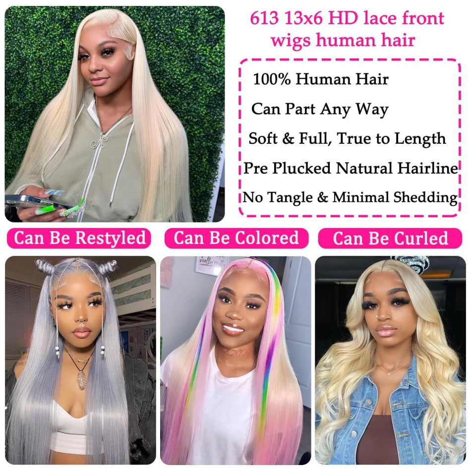 Blonde Lace Frontal Wig 13X6 Body Wave Human Hair Wigs