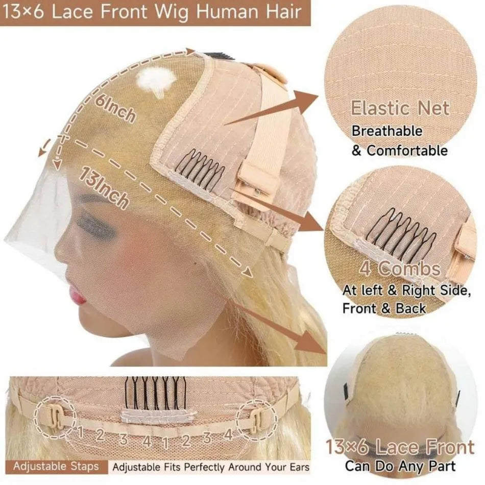 Blonde Lace Frontal Wig 13X6 Body Wave Human Hair Wigs