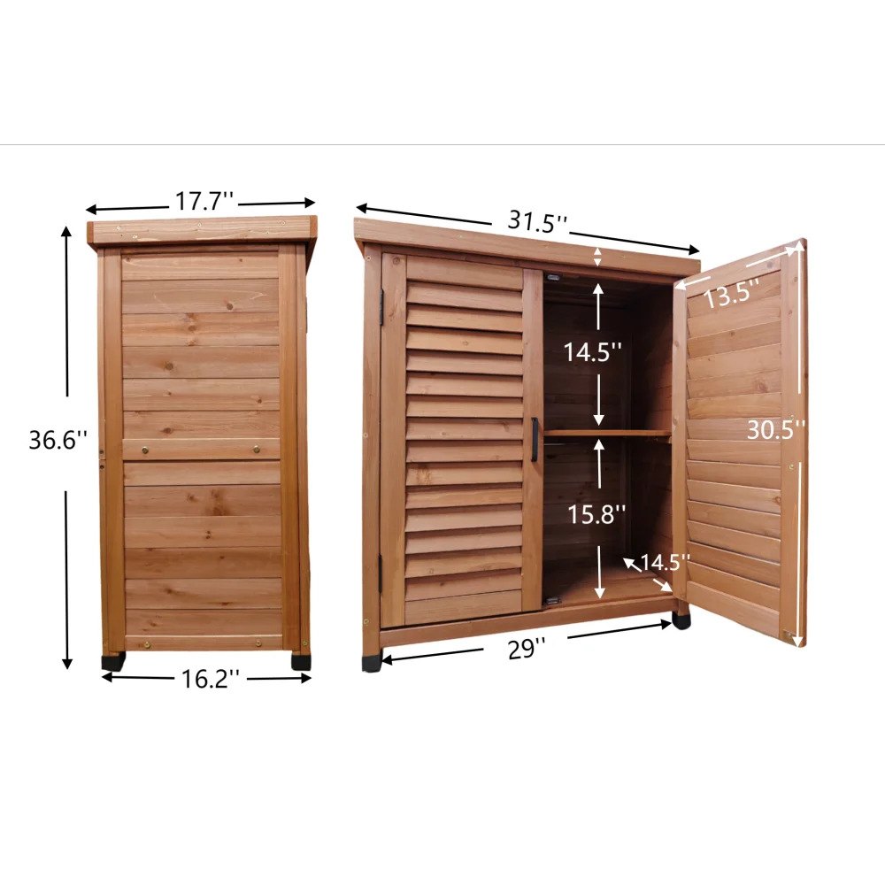 Potting Bench with Storage Cabinet and Metal Table Top for Outdoor Patio,'