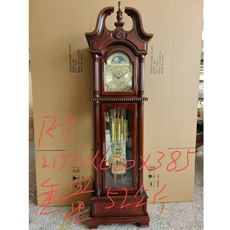 Eight-tone movement floor clock living room European mechanical floor clock Chinese retro pendulum clock