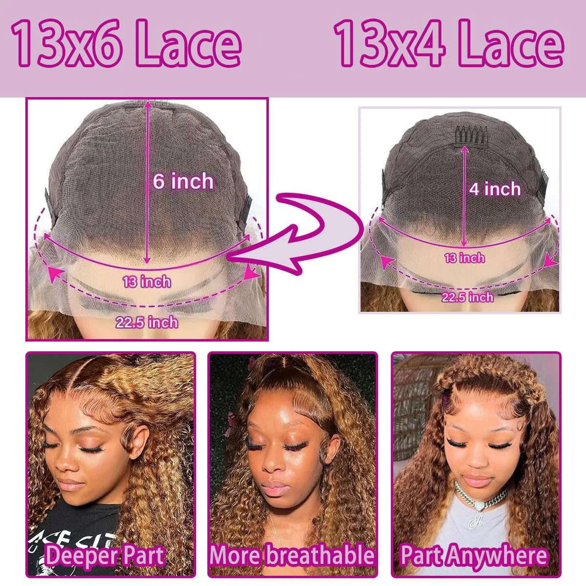 Lace Front Wig Human Hair Deep Wave