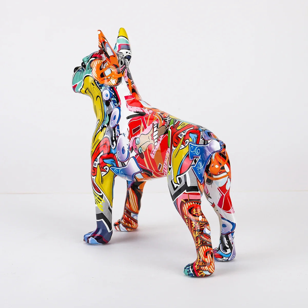 Simple Colorful Boston Terrier Small English  Pet Dog