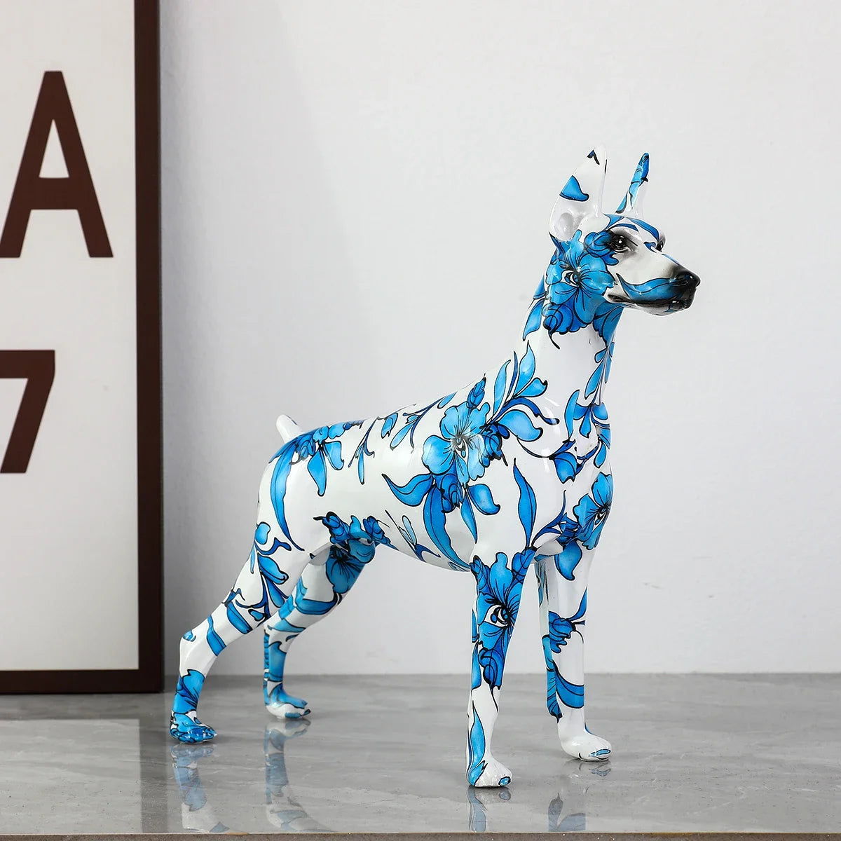Color Doberman Dog Statue Decorations