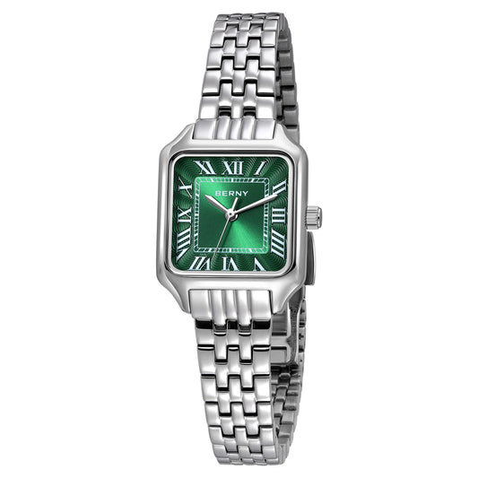 BERNY Square Ladies Watch Quartz Fashion and Exquisite Watch Woman Numeral Small Women's Waterproof New Jewelry Bracelet Women Watch