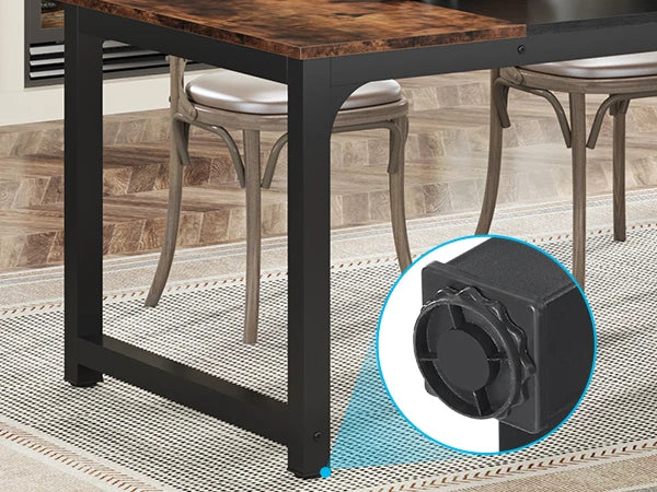 Dining Table, Industrial Kitchen Table for 6-8 Person,